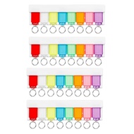 Key Tag Holder Slot Plastic Wall Mount Key Holder Organizer with Clear Hard Key Tag Identifier Marke