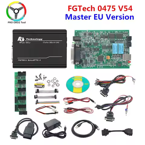 Fgtech 0475 Galletto 4 V54 Master Full Chip Support BDM/Tricore/OBD K-CAN FG TECH Car Truck Moto E C