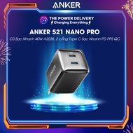 Củ Sạc Nhanh Anker 521 Nano Pro 40W A2038 2 cổng Type C Sạc Nhanh PD PPS QC - SIÊU NHỎ GỌN TIỆN LỢI