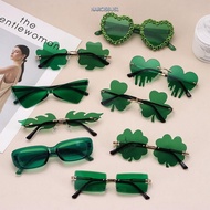 NARCISSUS13A0E Irish Shamrock Sunglasses Fashion Sun Glasses Rimless Leprechaun Costume Glasses