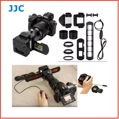 JJC 35mm Negative Film Slides Digitizing Adapter LED Light Negatives Scanner for Nikon D850 Sony