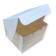 50pcs 9WPCB4X4X3 Bio White Paper Rectangle Disposable Cake Box 4inch x 4inch x 3inch Tableware