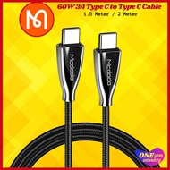 【1YrWarranty】Mcdodo 60W PD Qc 4.0 Usb Type C To C Cable Charger And Cable 60W 3A Type C Cable Fast C