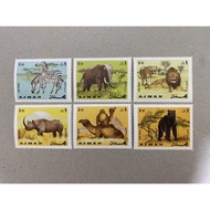 {JK} Ajman 1969 - Fauna Animal Stamps 6V MNH