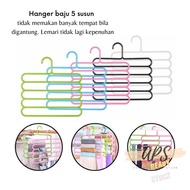 GANTUNGAN APS - E312- Multipurpose 5 Layer Hijab Hanger - 5 Tier Clothes Hanger Multifunctional Clot
