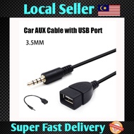 21cm Cable Extension Male USB To AUX Female 3.5mm Cable Adapter for USB Hard Disk (U Disk) and MP3