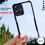KK 2023 Realme C55 Transprent AirBag Casing For Realme C55 C30 C35 C31 55C C 55 RealmeC55 4G 5G Bump