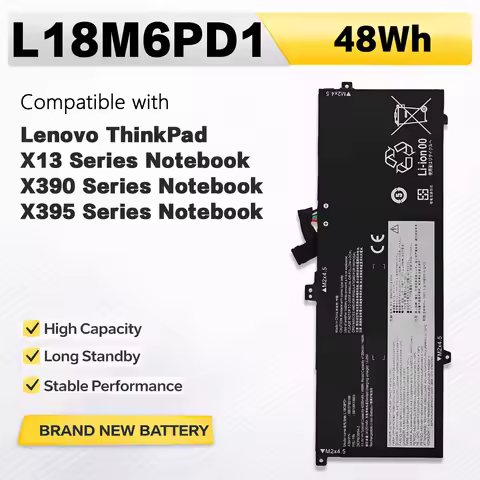 PowerHub L18M6PD1 Battery For Lenovo ThinkPad X13 X390 X395 SB10K97655 02DL017 L18M6PD2 02DL018 L18C