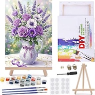 MaiMMaledy Paint by Numbers Kit 8Lx12W inch for Adults Beginners Canvas Pictures with Framed Drawing