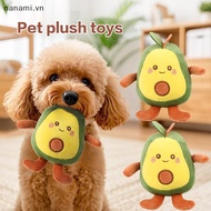 [nanami] Cute Cartoon Avocado Dog Squeaky Toys Creative Durable Fashion Avocado Dog Chewing Toys Pet