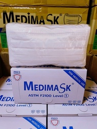 Medimask ASTM LV.1 x1box.บรรจุ 50 ชิ้น เกรดรพ. มีสินค้าพร้อมส่ง 🚕💨💨