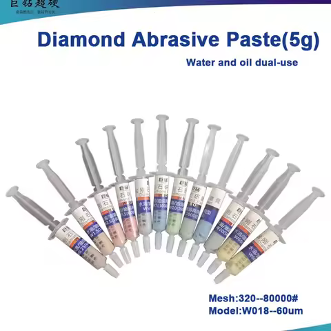 6PCS/16PCS Water and oil dual-purpose polishing paste W0.18~60 Diamond paste for Cermet Jade Agate J