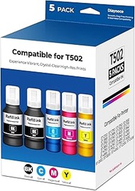 Compatible for T502 Ink Refill Bottles Eco Tank ET-2850 ET-3850 ET-4850 ET-15000 Replacement for E-p
