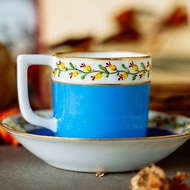 新藝術碎花藍釉濃縮咖啡杯 - 西洋古董