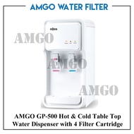 AMGO GP-500 Hot & Cold Table Top Water Dispenser With 4 Water Filter Cartridge