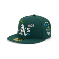 หมวกแก๊ป New Era รุ่น Oakland Athletics Scribble Dark Green 59Fifty Cap
