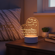 Heart Shape LED Night Light, Acrylic Bedside Lamp Gift for Valentine's Day, Anniversary to Girlfrien