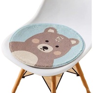 Sile Children's School Cushion Cartoon Pattern Round Soft Plush Cushion Cotton Linen Comfortable Cus