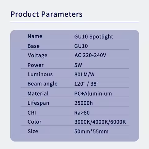 10PCS AC220-240V GU10 7W LED Spotlight Bulbs 3000K/4000K/6000K Energy Efficient Bright Lighting Indo
