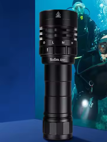 Sofirn SD05 Scuba Diving Light XHP50.2 Super Bright 3000lm 21700 Flashlight with Magnetic Switch 500