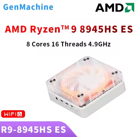 Genmachine Ryzen9 8945HS ES 7840HS 7940HS 8845HS 7640HS ES Mini PC Windows 11 WiFi 6 Gaming PC DDR5