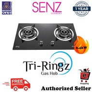 SENZ SZ-GS388 Tri-Ringz Twin Burner Gas Stove with 6.4kW Fast Ignition/Gas Hob/Gas Stove/Tiga Burner Ring Dapur/三圈火炉