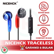 Headset NICEHCK Traceless Earbud BASS HEAD 32Ohms earphone with mic original better than vido