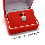 925 SILVER PENDANT WITH WHITE GOLD PLATED 925 SILVER ROUND PENDANT/ SILVER PENDANT JEWELRY/