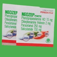 Neozep forte tab flu reliever tablet/4's strip