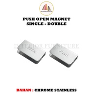 Push Open magnet single and double glass clamp hinge