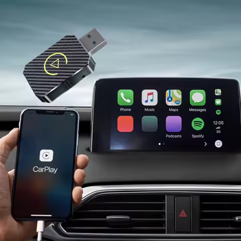 Wireless Carplay Android Auto Adapter Plug&Play Smart AI Box BT CarPlay AI Box for OEM Wired CarPlay