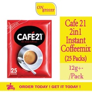 B0413 - Cafe 21 2in1 Instant Coffeemix - 25 Packs x 12g