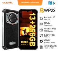 Oukitel WP22（Android 13 13GB+256GB Rugged Handphone 6.58“FHD+ 10000mAh IP68/IP69K Mobiles 48MP AF Camera/ 20MP Night Vision Camera/2MP Helio P90 Face ID SOS OTG NFC GPS）Mobilies phone