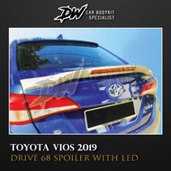 Toyota Vios 2019 Drive 68 Spoiler With LED