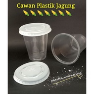 8oz Disposable Plastic Cup with lid / 8oz Party Cup / Sweet Corn Cup with lid / Cawan Air 230ml deng