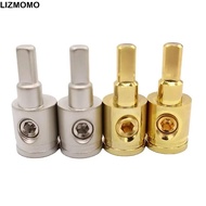 LIZMOMO Car Speaker Wire Terminal, Pure Copper 0GA 4GA 8GA Car Audio Connector,  Gold Silver Wire Re
