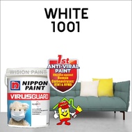 WHITE 1001 NIPPON 5L VIRUSGUARD INTERIOR WALL PAINT (VIRUS GUARD ANTI-VIRAL/ANTI-BACTERIAL/ANTI-FUNG