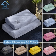 SUNLIGHT HOME Velvet Latex Pillowcase 10 Colors,Memory Foam Pillow Case ,Embroidered Pillowcase