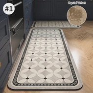 VIKAMA Scandinavian Style Kitchen Floor Mats Long Rugs Entrance Door Mats Modern Bathroom Rugs Washa