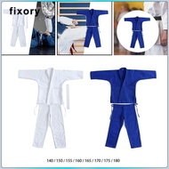fixory Judo Uniform Lightweight Cotton Muay Thai Jiu Jitsu Uniform for Competition
