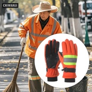 CHiWANji Winter Work Gloves, Reflective, Waterproof, Padded, Work Gloves,  Work Gloves for Running, 