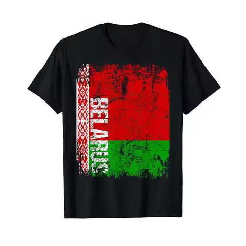 BELARUS Flag Women's Men's and Children's T Shirt vintage Washed Versatile Slightly Comfortable Unis