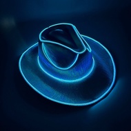 Glowing fedora hat with LED trim - Unique style, outstanding at night