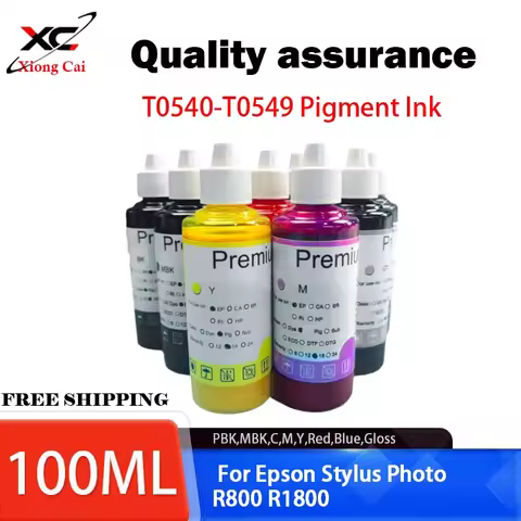 100ML permanently T0540-T0549 Pigment Ink,For Epson Stylus Photo R800 R1800 Printer 0540 T054