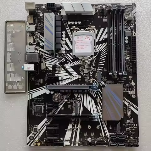 Used PRIME Z390-P Motherboard LGA1151 Dual M.2 Dual HDMI With I/O Shield Support DDR4 RAM Desktop Ma