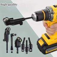 1pc High-Quality Right Angle Drill Bit Attachment, 1pc 360° Rotatable Impact Socket Adapter, Angle D