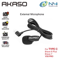 AKASO External Microphone for V50x / Brave 7 / Brave 6 Plus / V50 pro / EK7000 pro