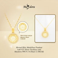【 2025 SPECIAL PROMO 】SILVERA 24K Gold Plated Myriad Blitz Medallion Pendant with ¼ Dinar Coin - FOR