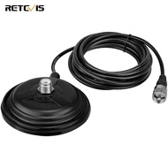 Retevis CA35เสาอากาศแม่เหล็กติดตั้งฐาน4เมตรสายโคแอกเชียล UHF ตัวผู้ฐานแม่เหล็กกับ PL-259 /Uhf ขั้วต่