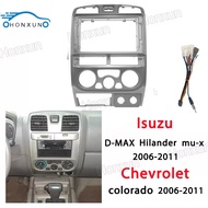 Honxun 9นิ้ว ชุดติดตั้งบนบอร์ด หน้ากากวิทยุ 2din android กรอบวิทยุ สำหรับ Isuzu DMAX Alterra Hilande